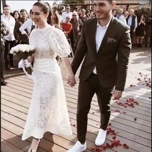 NWT Self Portrait white lace dress